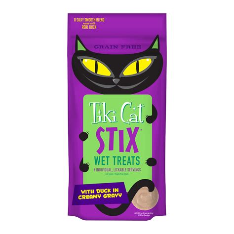 Tiki Cat Stix! Duck Mousse Cat Treat, 6 Pieces - Smart Pet Kuwait