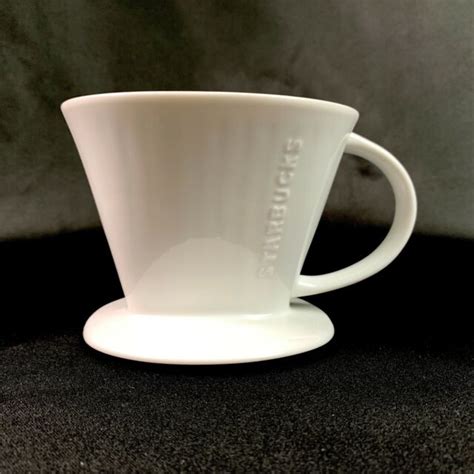 Starbucks Coffee White Porcelain Drip Pour Over Filter Single Cup Brewer | eBay