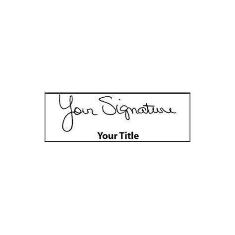 Small Signature Title Stamp - 0.5" x 1.4" - Simply Stamps