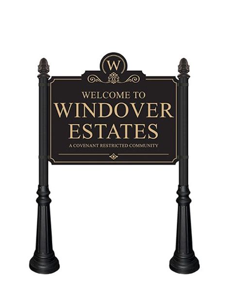 Windover Estates Community Entrance Sign | Entrance sign, Street signs, Signage