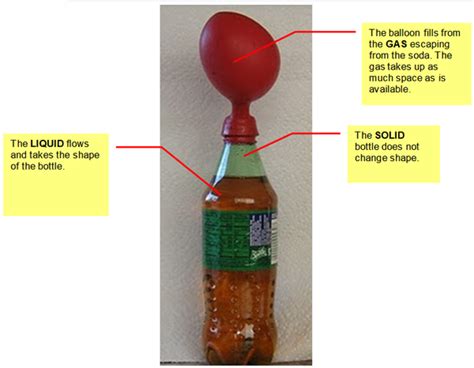 picture of a soda in a flask. It shows bubbles from gas escaping from the soda.