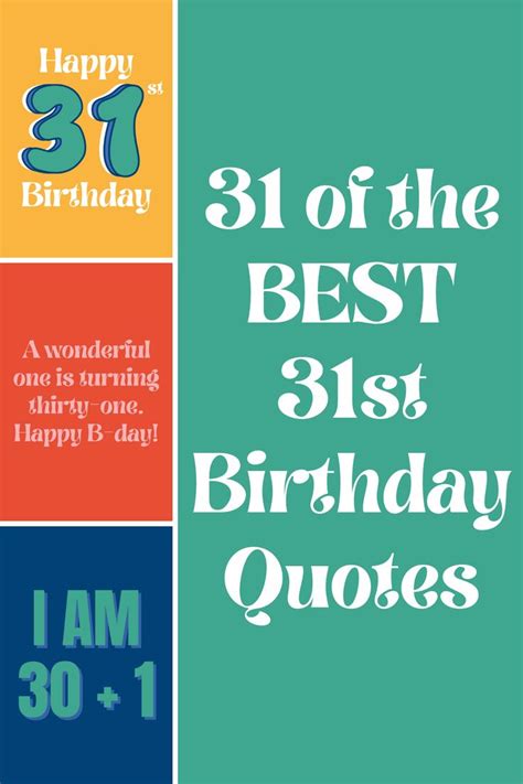 31 Best 31st Birthday Quotes