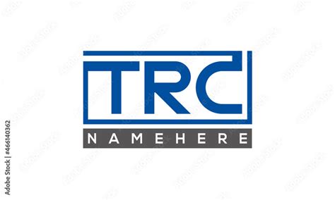 TRC Letters Logo With Rectangle Logo Vector Stock Vector | Adobe Stock