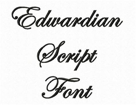 edwardian script font | Edwardian Script Machine Embroidery Font Alphabet Designs - 3 Sizes ...