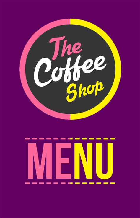 My final menu design for my coffee shop. | Coffee shop menu, Menu design, Coffee shop