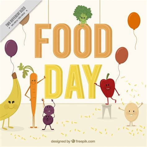 Free Vector | Food day background with fruit and vegetables