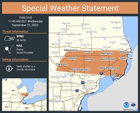 NWS Detroit on Twitter: "A special weather statement has been issued ...