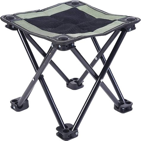 Amazon.com : Lightweight Folding Camp Stool | Camping Ottoman Fold Up ...