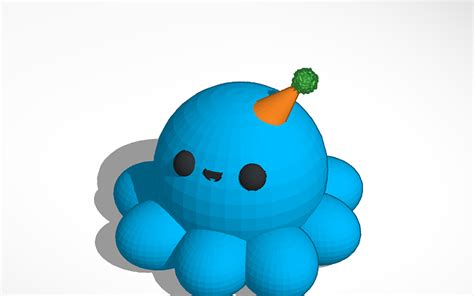 3D design cute octopus - Tinkercad