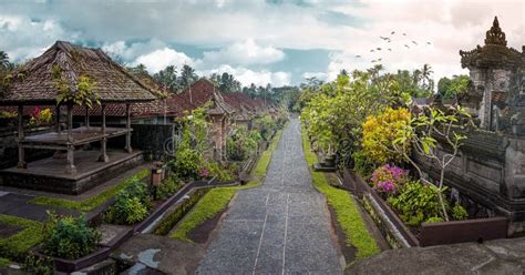 Straight Street in Penglipuran Village, Bali Aga Stock Image - Image of architecture, history ...