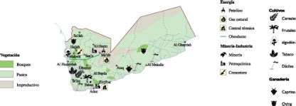 Yemen Economic map | Vector World Maps