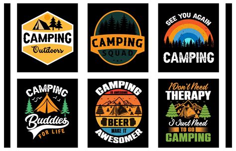 Camping T Shirt Design Bundle Graphic by amazinart · Creative Fabrica