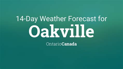 Oakville, Ontario, Canada 14 day weather forecast