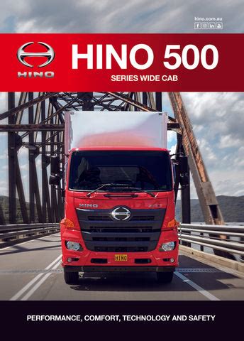 Hino 500 Series Specification Sheet – InHouse Management Services