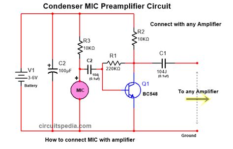 How to connect Condenser microphone with any amplifier - Electronic ...