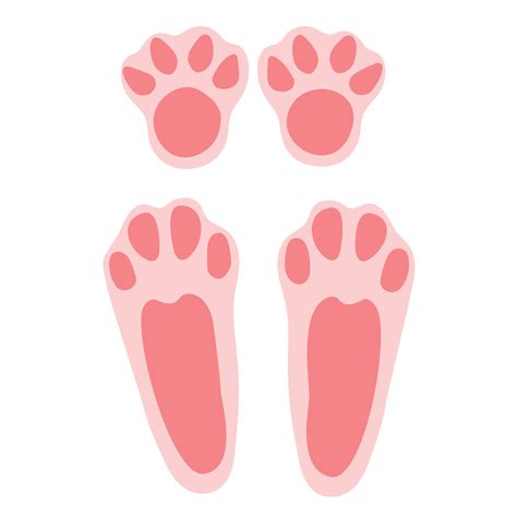 Cute rabbit footprints. Isolated illustration on a white background ...