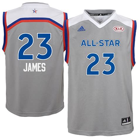 adidas LeBron James Youth Gray 2017 NBA All-Star Game Replica Jersey