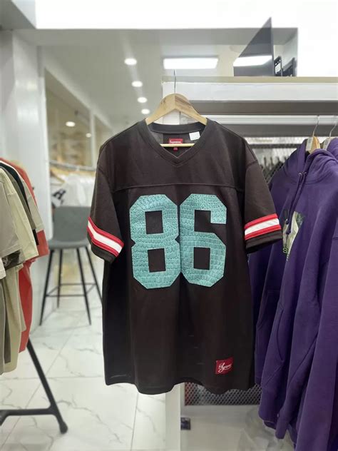 Supreme Faux Croc Football Jersey Brown | AfterMarket