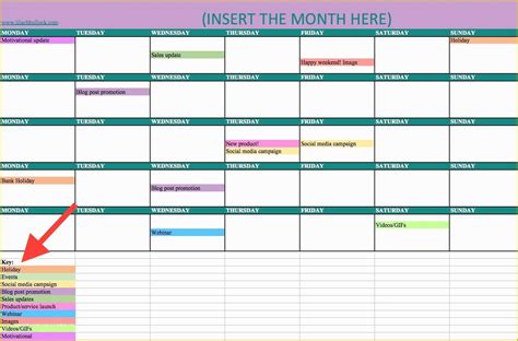 Create Free Calendar Templates Of social Content Calendar Template Monthly – Template ...