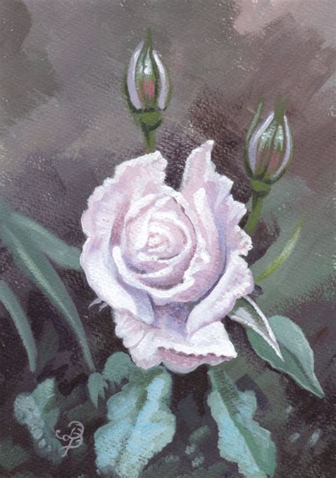 White Rose in Acrylic Painting Original Flower Painting - Etsy