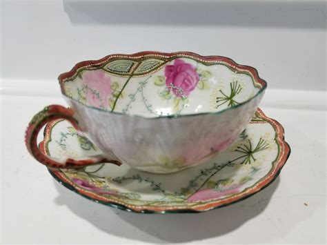 Antique Nippon - Maple Leaf Nippon - Hand Painted Porcelain - Teacup ...