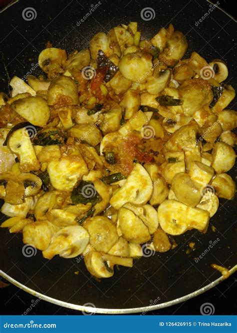 Mushrooms stock image. Image of cooking, indian, mushrooms - 126426915