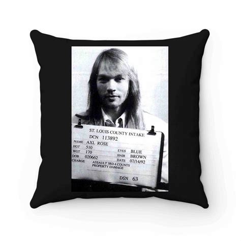 Axl Rose's Mugshot 1992 Pillow Case Cover | Rose mugshot, Mug shots ...