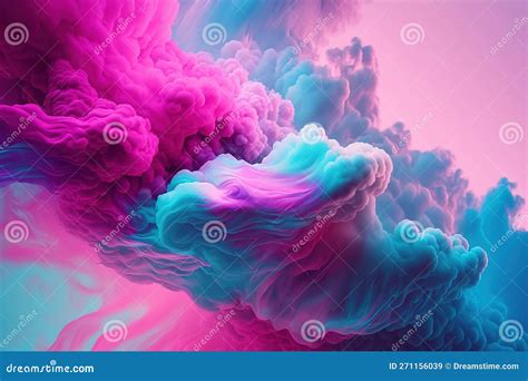 Colorful Cotton Candy in Pink and Blue Color. Generative Background Stock Illustration ...