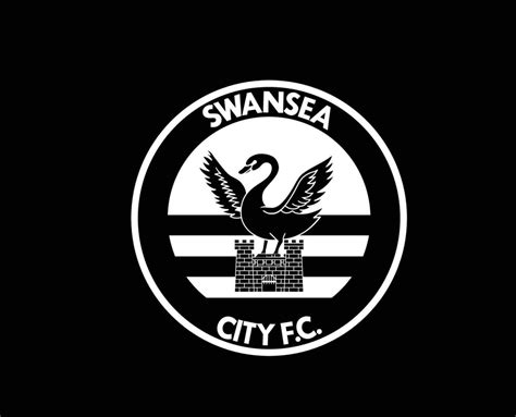 Swansea City Club Symbol Logo White Premier League Football Abstract Design Vector Illustration ...