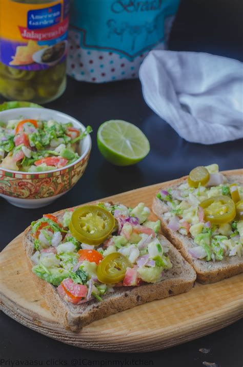 Avocado Toast - Guacamole Toast - Toast for Dinner - I camp in my kitchen