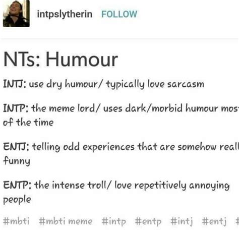 Both the INTJ and INTP sum up my humor. xD | Intp personality, Intp ...