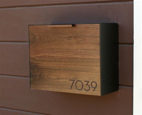 Mailbox Large Walnut Mailbox Wall Mounted Mailbox - Etsy