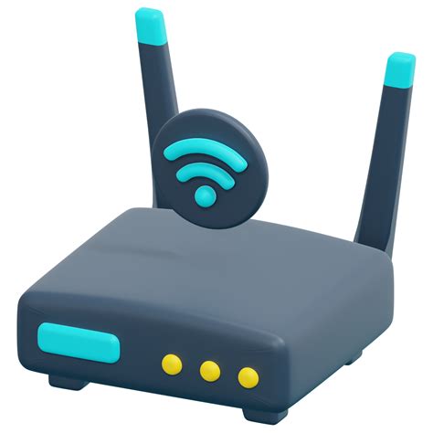 router 3d render icon illustration 11652283 PNG