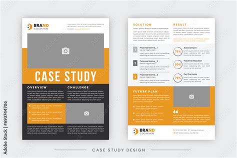 Case Study template with minimal design, Corporate Case Study Template, Poster design with Case ...