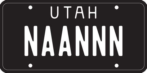 New black Utah license plate is a winner