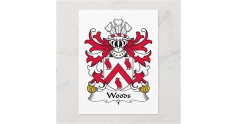 Woods Family Crest Postcard | Zazzle