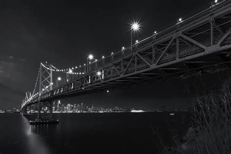 Bay Bridge at Night Photograph by javier Flores - Pixels