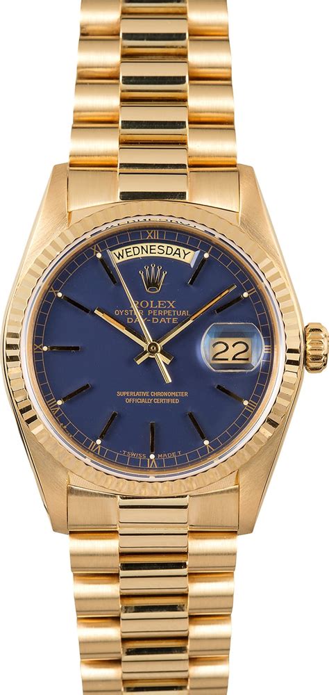 Rolex Day-Date President 18038 Blue Dial