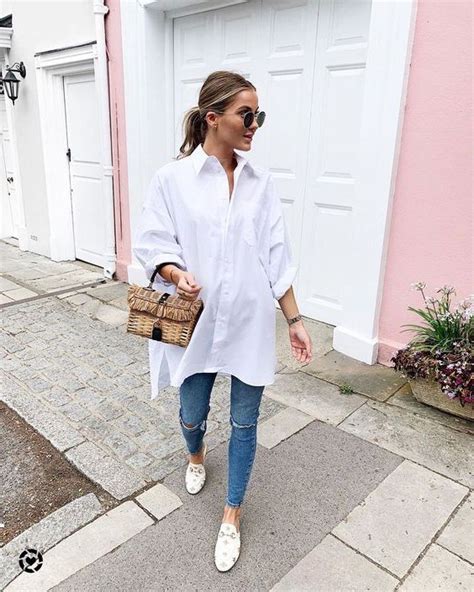 Oversized White Shirt Outfit Ideas Women's - bmp-extra