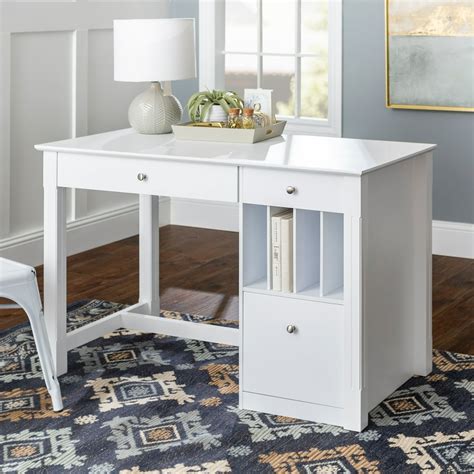 Middlebrook Designs 48-inch White Computer Storage Desk with Keyboard Drawer - Walmart.com ...