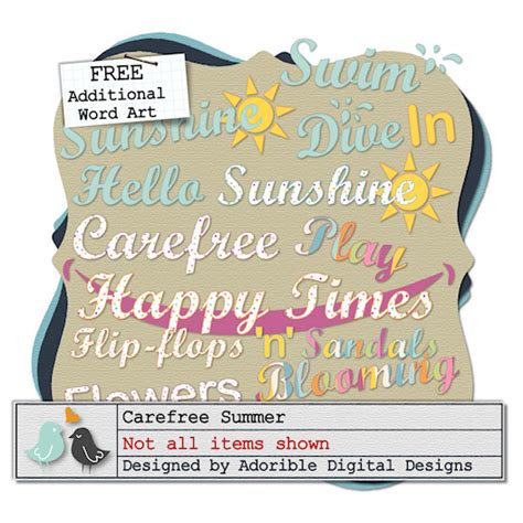 Katie's Nesting Spot: Carefree Summer Kit Release: Freebie & Giveaway