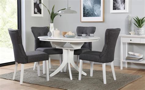 White Extendable Dining Table Set – The Urban Decor