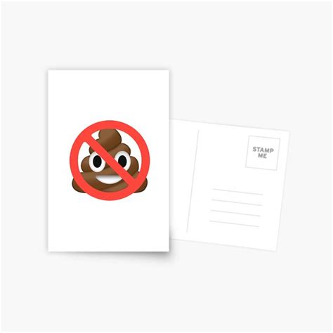 "No Poop Emoji" Postcard for Sale by dhazan | Redbubble