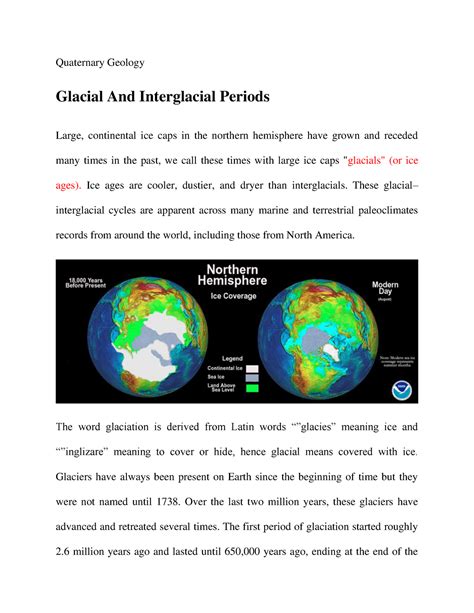 Glacial And Interglacial Periods - Quaternary Geology Glacial And Interglacial Periods Large ...