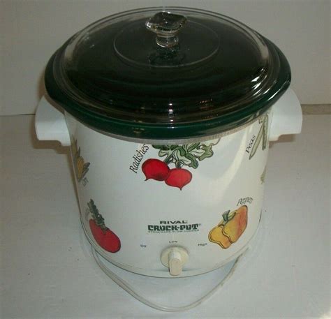 Rival Crock-Pot Stoneware Slow Cooker 3.5 qt Model 3150 Glass Lid ...