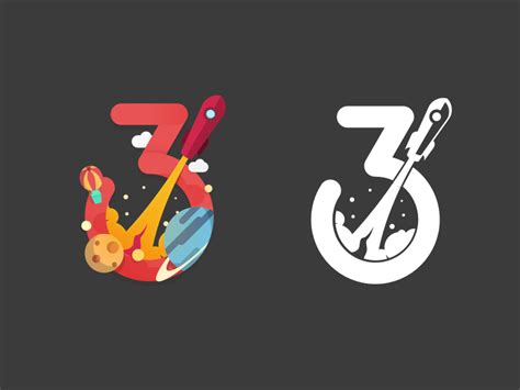 Number Three | Graphic design logo, Logo design collection, Vector design