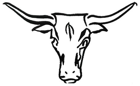 longhorn black and white clipart - Clip Art Library