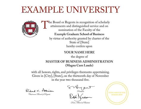 FAKE DIPLOMA TEMPLATE // D19 [Harvard Style 1] - Cheaper-than-Tuition!