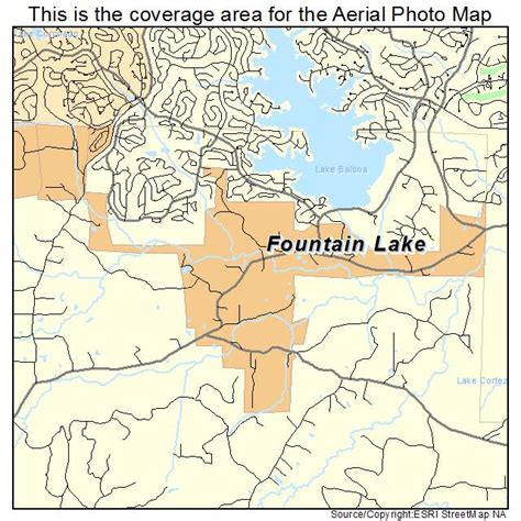 Aerial Photography Map of Fountain Lake, AR Arkansas