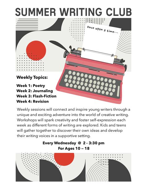 Writing Club for Tweens and Teens | Fort Plain Free Library